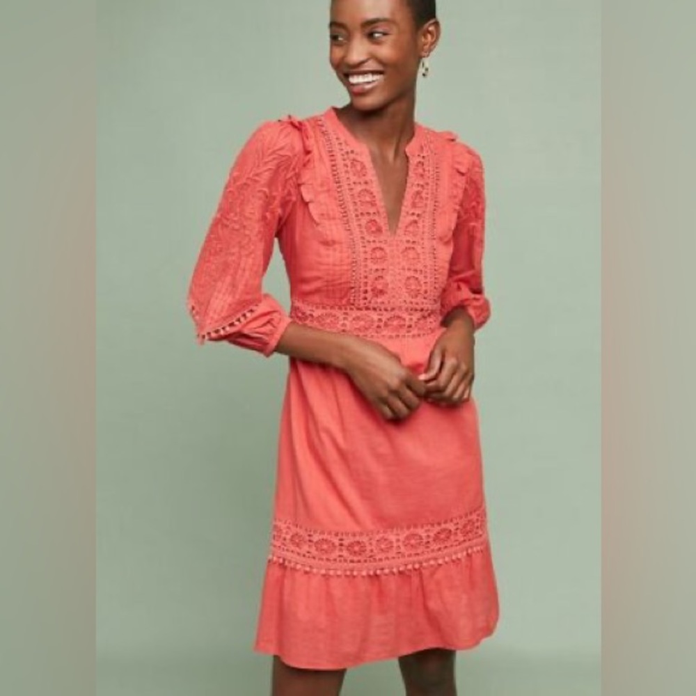 Anthropologie Akemi + Kin Embroidered Dress